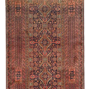 Løper Balutsj-teppe - 198 x 109 cm - mørk brun