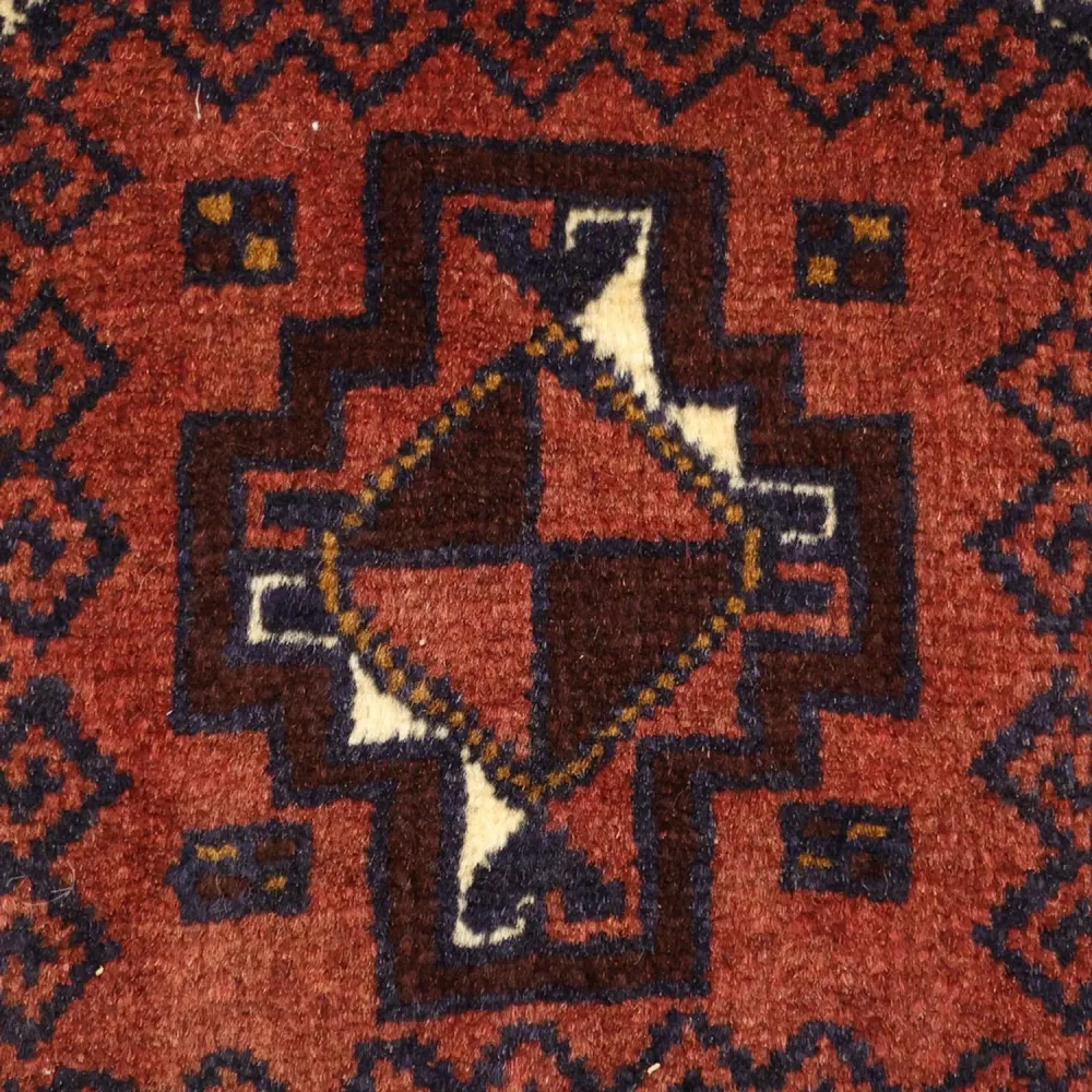 Løper Balutsj-teppe - 198 x 98 cm - mørk rød