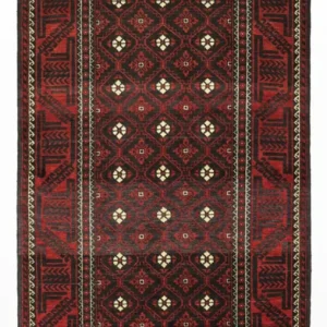 Løper Balutsj-teppe - 199 x 102 cm - mørk rød