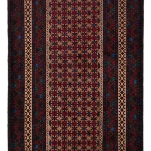 Løper Balutsj-teppe - 200 x 114 cm - mørk rød