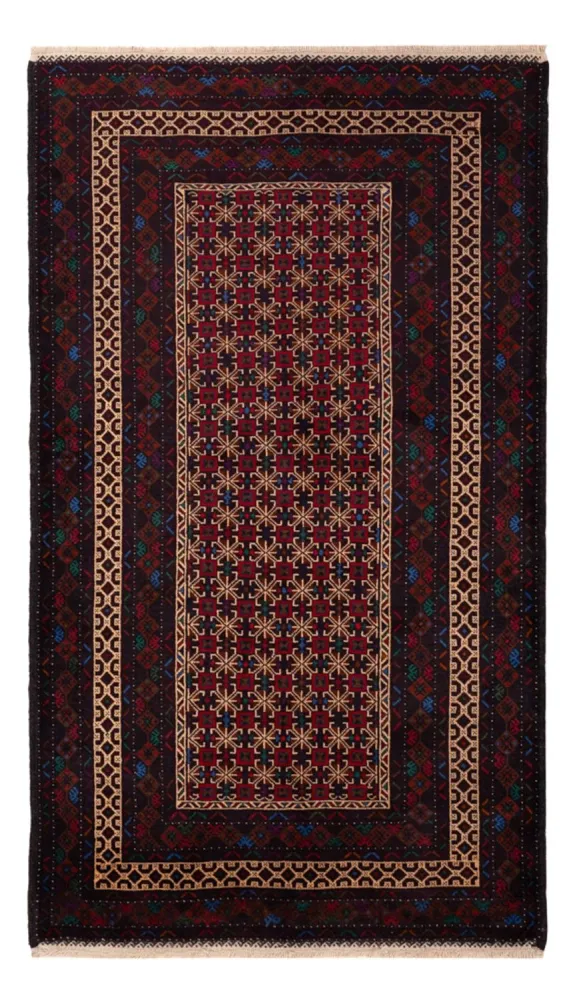 Løper Balutsj-teppe - 200 x 114 cm - mørk rød