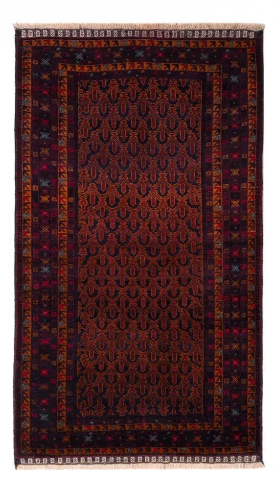 Løper Balutsj-teppe - 200 x 114 cm - mørk rød