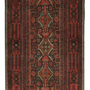 Løper Balutsj-teppe - 201 x 97 cm - mørk rød