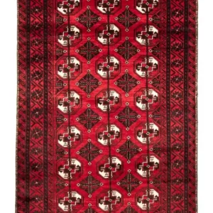 Løper Balutsj-teppe - 202 x 110 cm - mørk rød