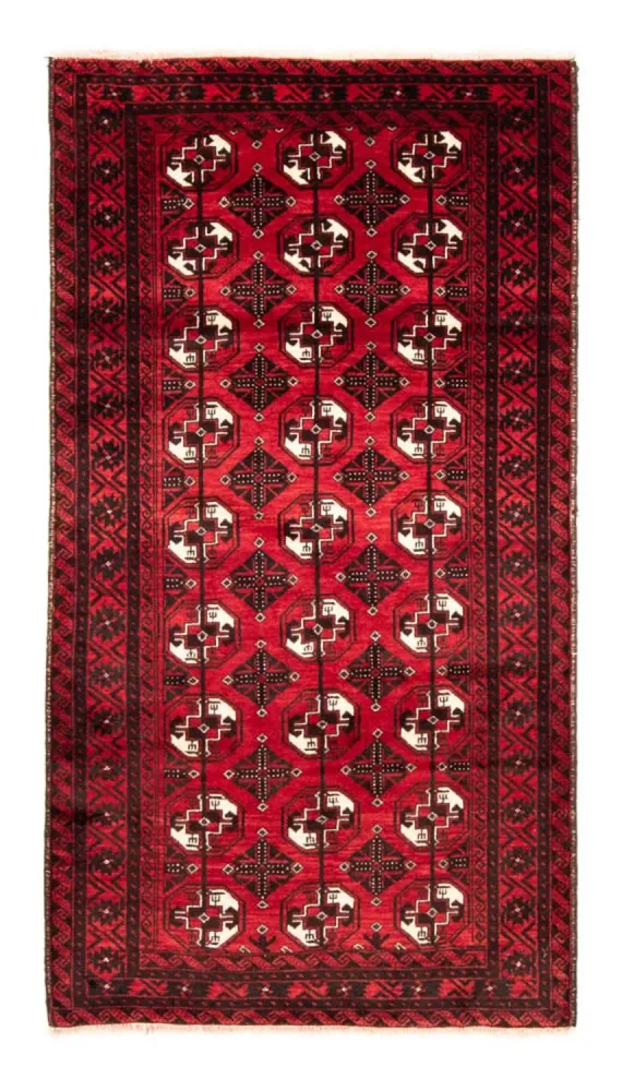 Løper Balutsj-teppe - 202 x 110 cm - mørk rød