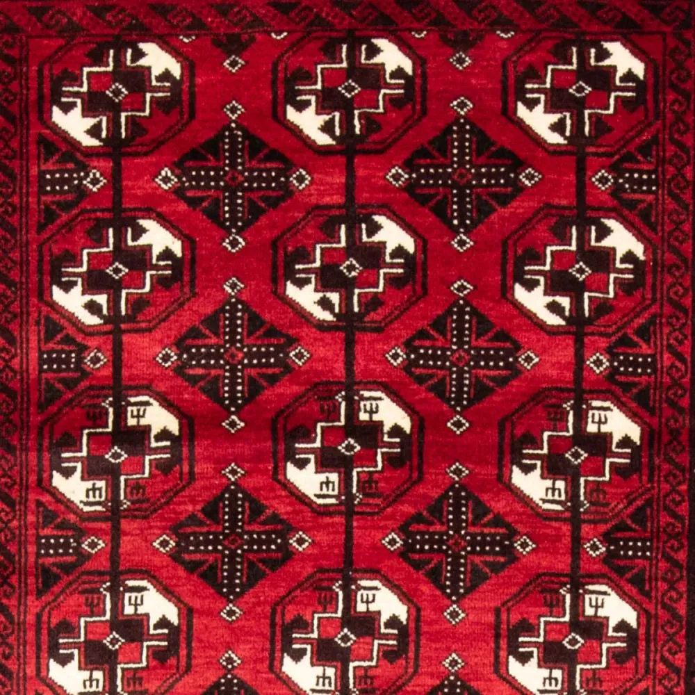 Løper Balutsj-teppe - 202 x 110 cm - mørk rød