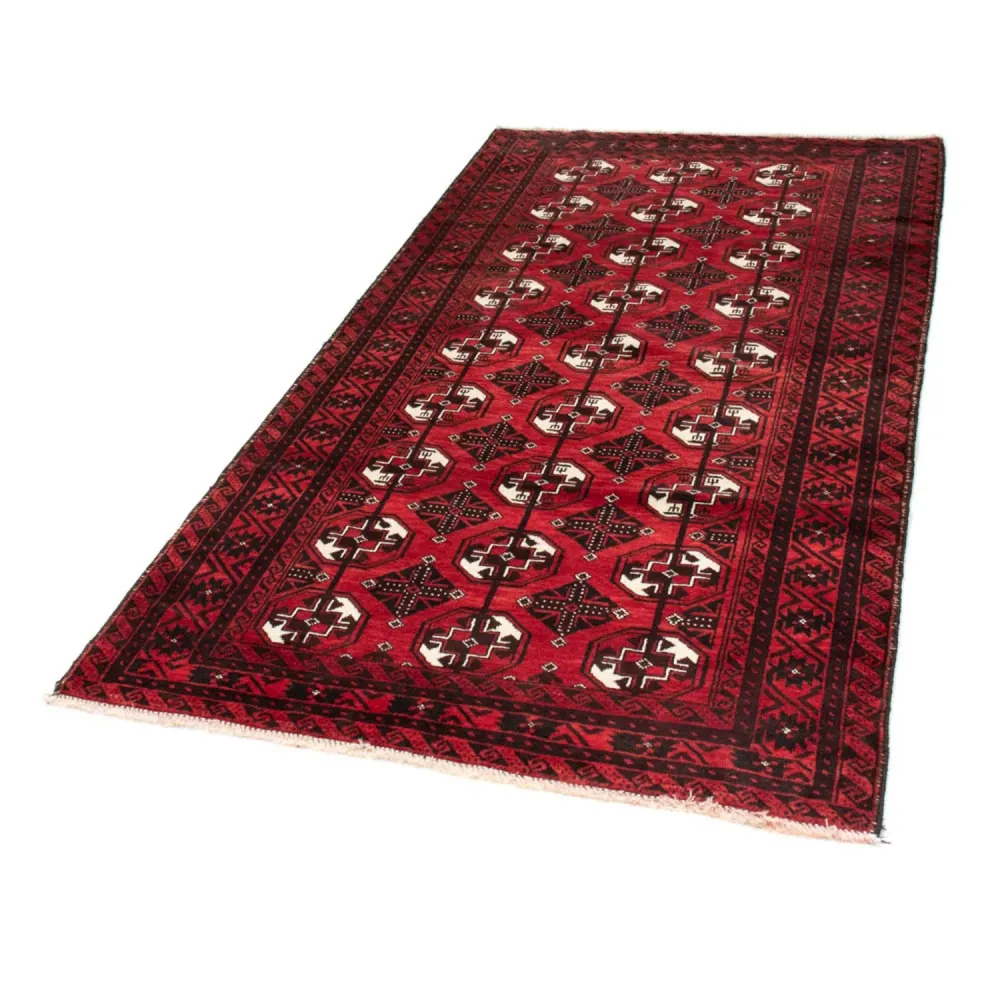Løper Balutsj-teppe - 202 x 110 cm - mørk rød