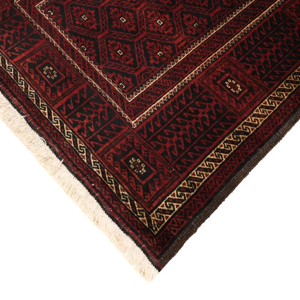 Løper Balutsj-teppe - 203 x 101 cm - mørk rød