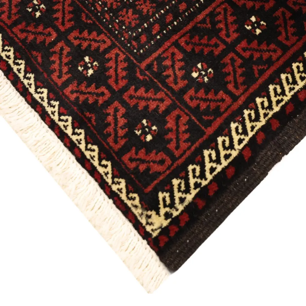 Løper Balutsj-teppe - 204 x 102 cm - mørk rød