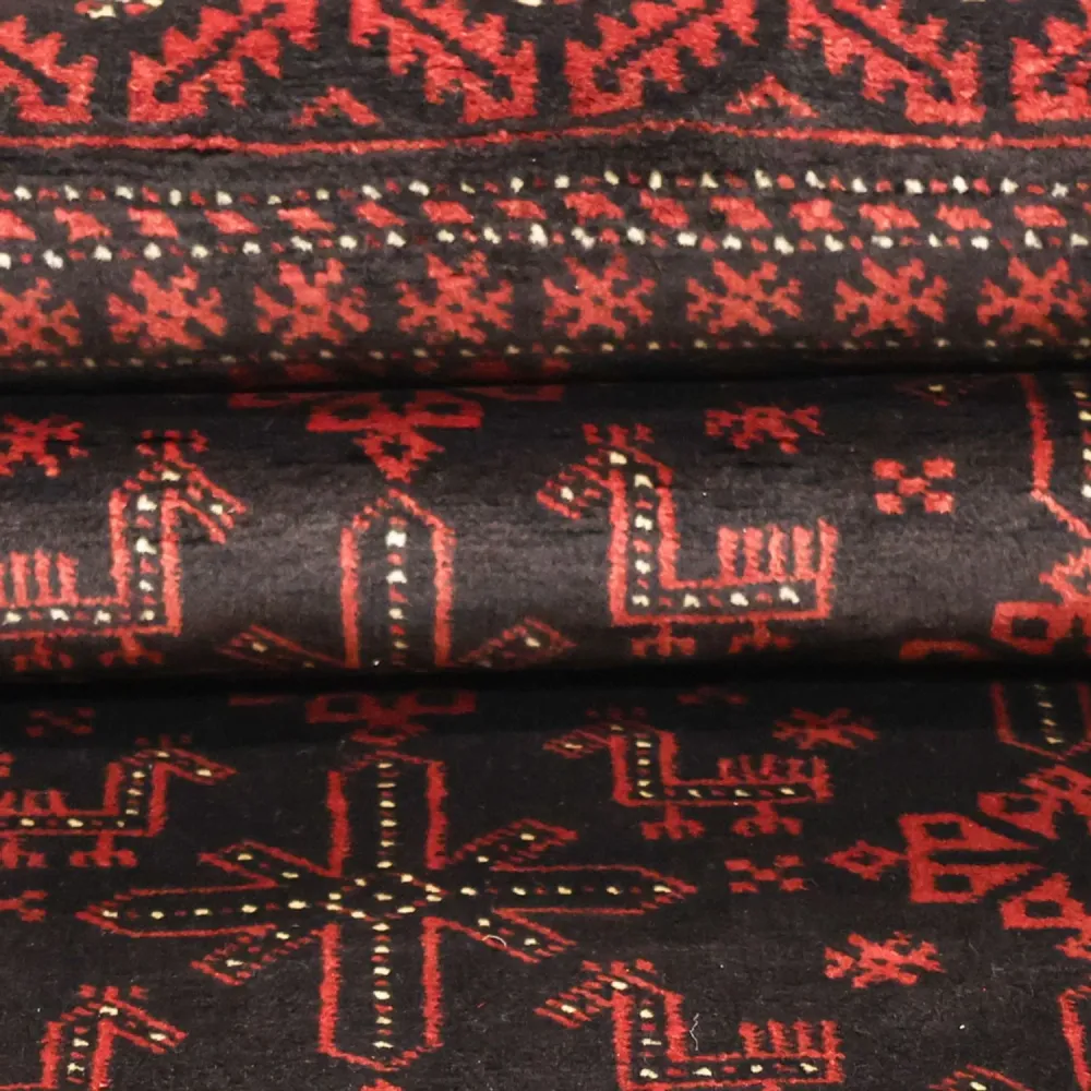 Løper Balutsj-teppe - 204 x 102 cm - mørk rød