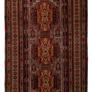 Løper Balutsj-teppe - 204 x 110 cm - mørk beige