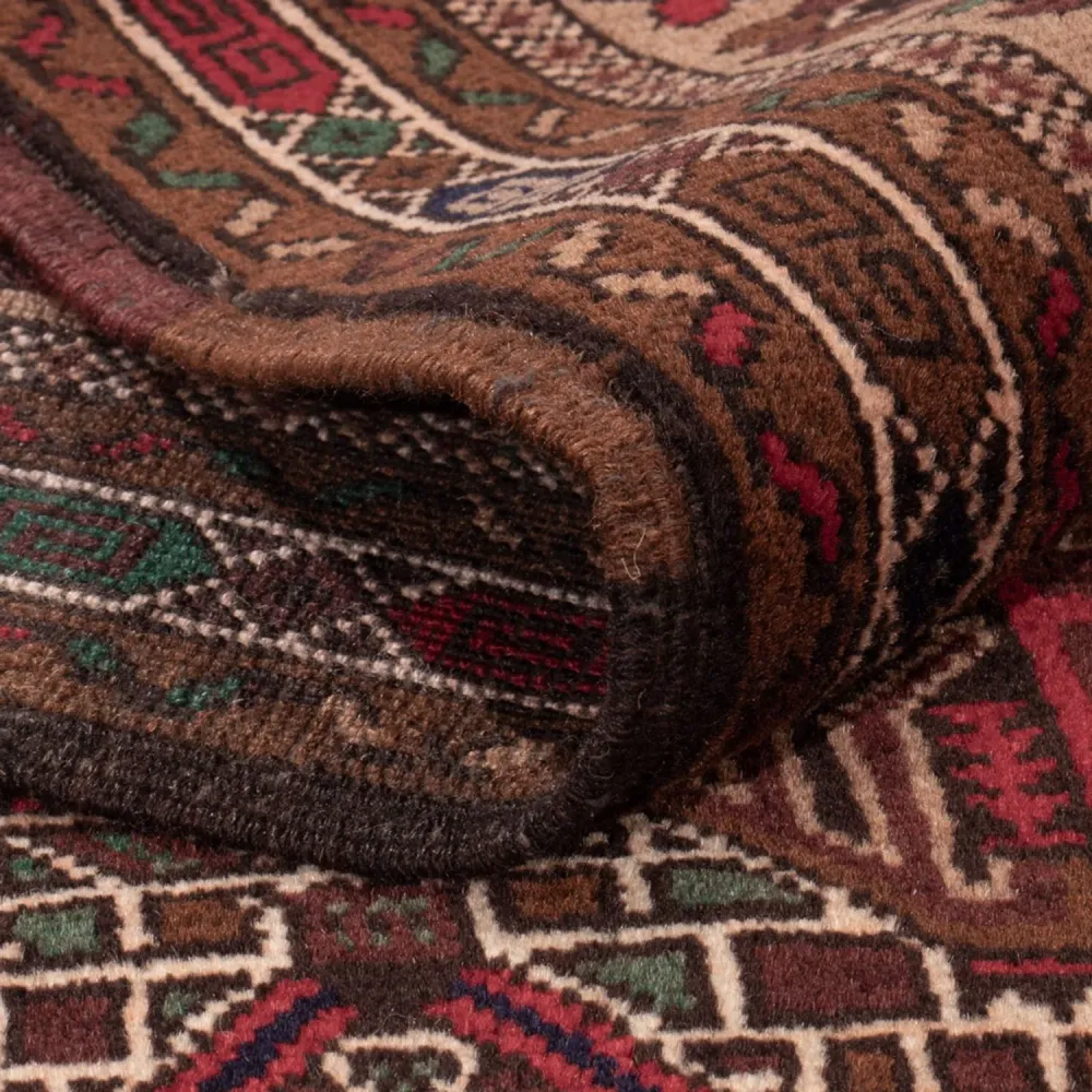 Løper Balutsj-teppe - 204 x 110 cm - mørk beige