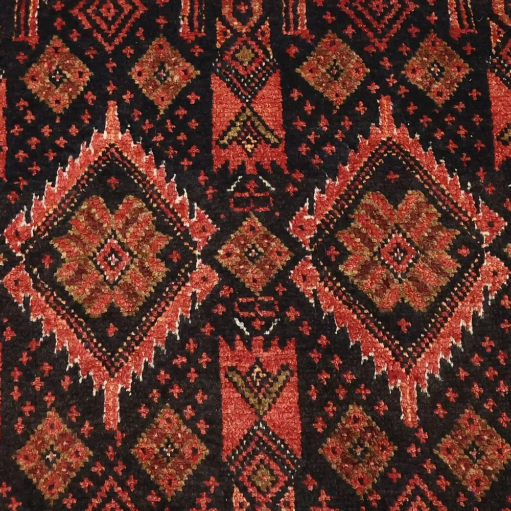 Løper Balutsj-teppe - 205 x 105 cm - mørk rød