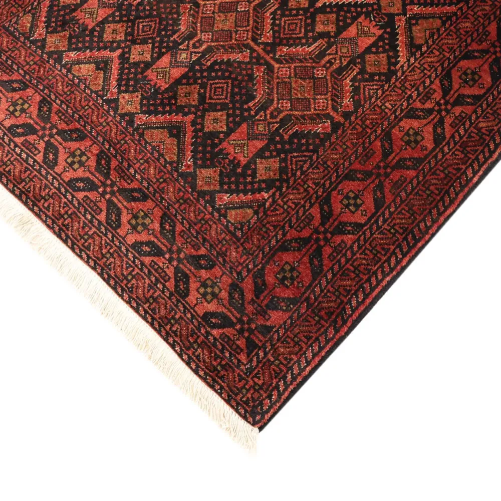 Løper Balutsj-teppe - 205 x 105 cm - mørk rød