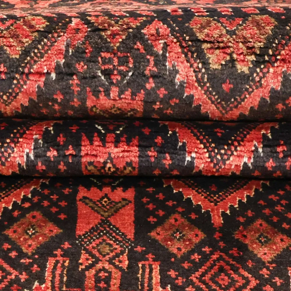 Løper Balutsj-teppe - 205 x 105 cm - mørk rød