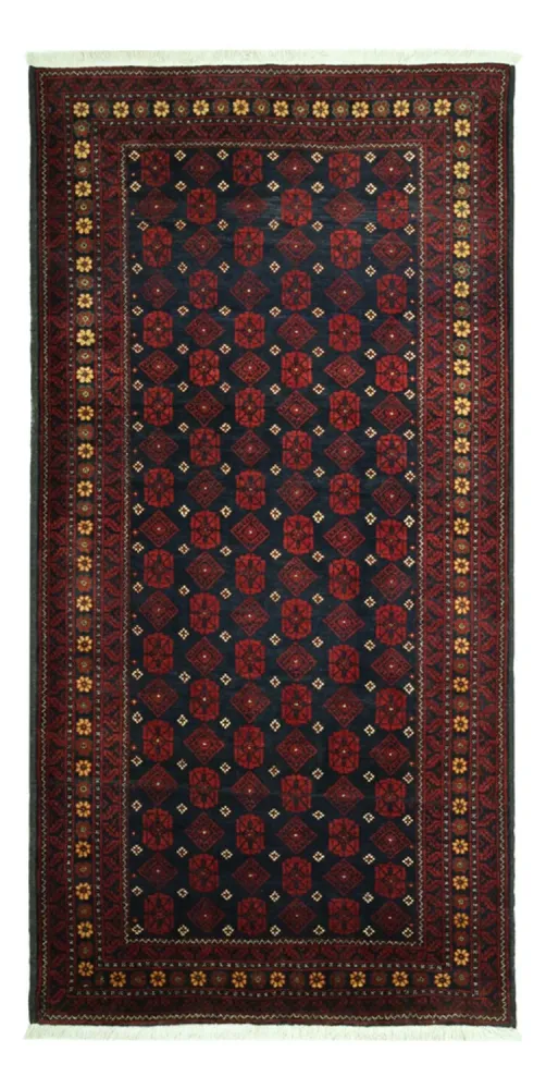Løper Balutsj-teppe - 207 x 106 cm - mørk rød