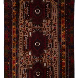 Løper Balutsj-teppe - 209 x 107 cm - rust