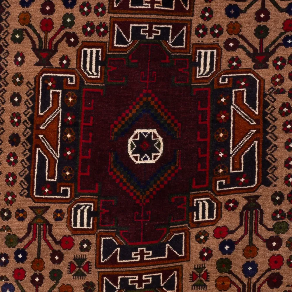 Løper Balutsj-teppe - 209 x 107 cm - rust