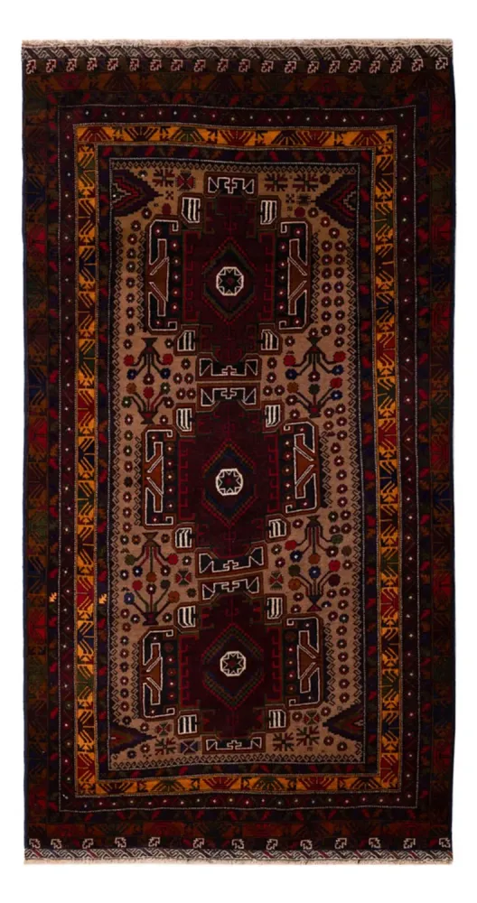 Løper Balutsj-teppe - 209 x 107 cm - rust