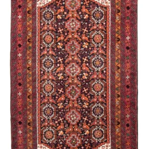 Løper Balutsj-teppe - 210 x 106 cm - rød