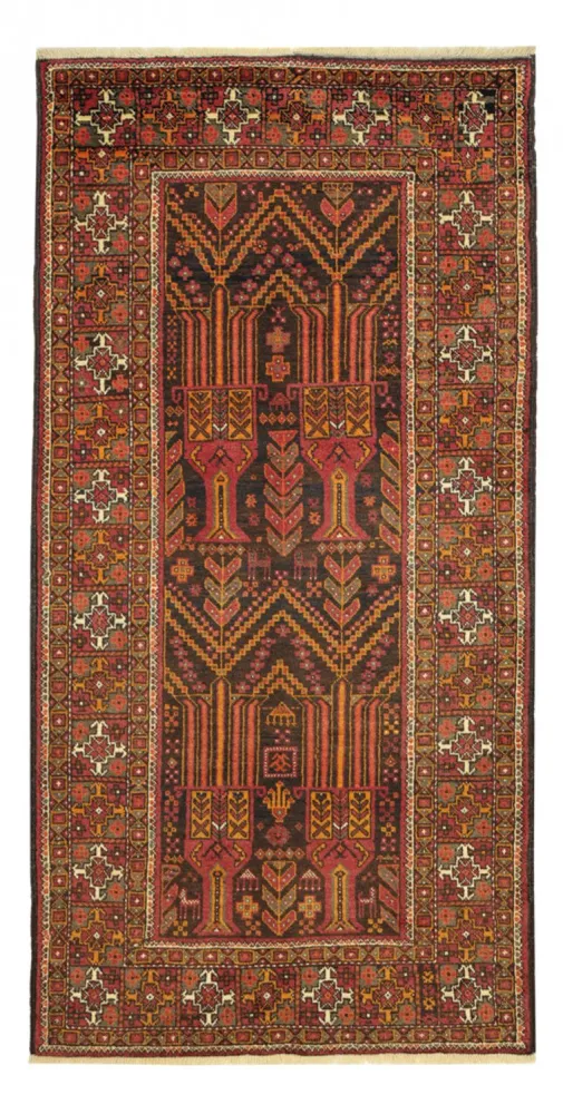Løper Balutsj-teppe - 211 x 102 cm - flerfarget