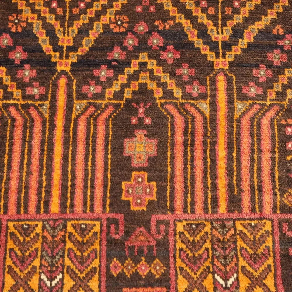 Løper Balutsj-teppe - 211 x 102 cm - flerfarget