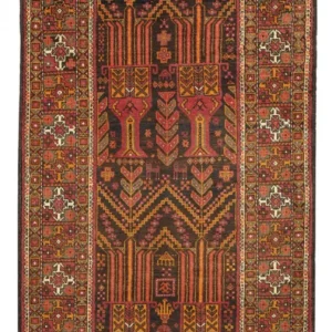 Løper Balutsj-teppe - 211 x 102 cm - flerfarget