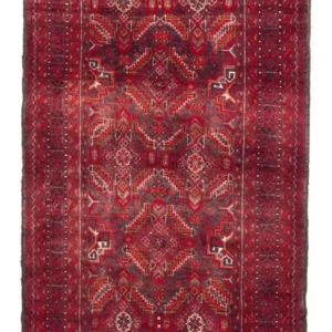 Løper Balutsj-teppe - 212 x 105 cm - rød
