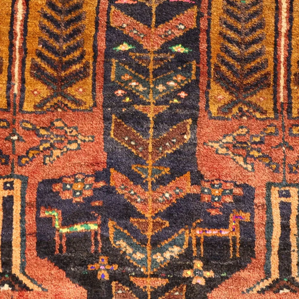 Løper Balutsj-teppe - 212 x 106 cm - mørk rød