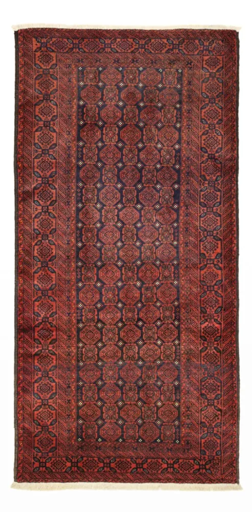Løper Balutsj-teppe - 215 x 112 cm - mørk rød