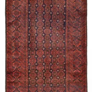 Løper Balutsj-teppe - 215 x 112 cm - mørk rød
