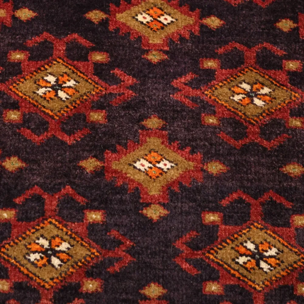 Løper Balutsj-teppe - 220 x 108 cm - mørk brun
