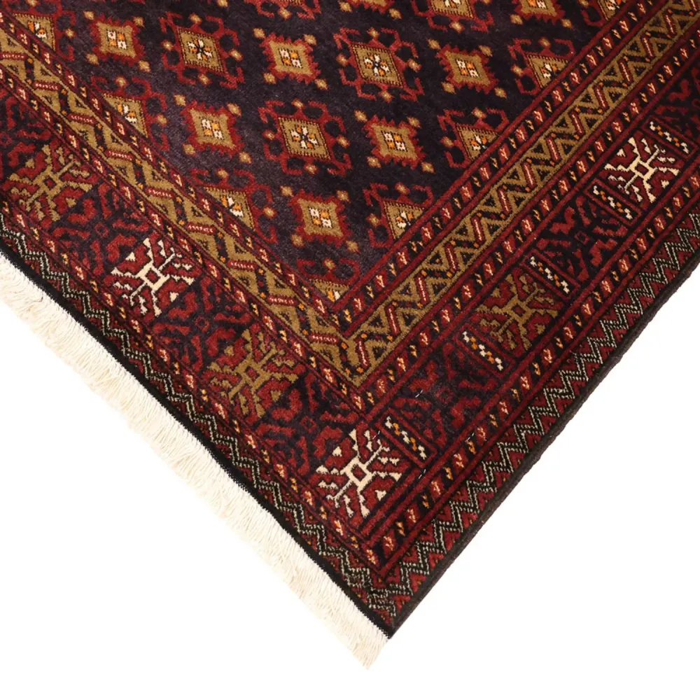 Løper Balutsj-teppe - 220 x 108 cm - mørk brun