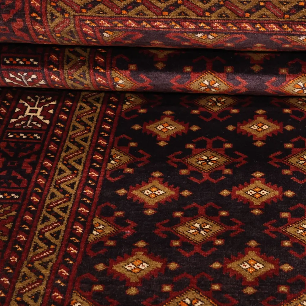 Løper Balutsj-teppe - 220 x 108 cm - mørk brun