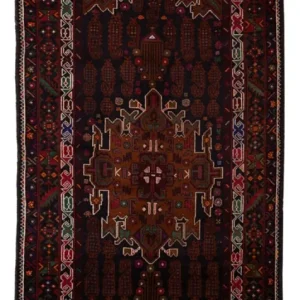 Løper Balutsj-teppe - 222 x 103 cm - mørk rød