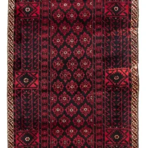Løper Balutsj-teppe - 222 x 110 cm - mørk rød