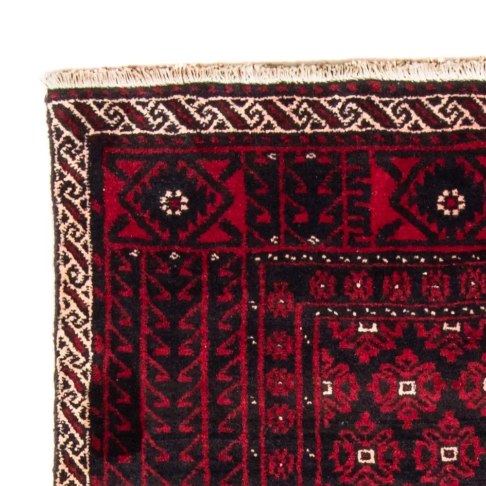Løper Balutsj-teppe - 222 x 110 cm - mørk rød
