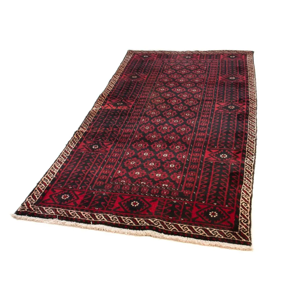 Løper Balutsj-teppe - 222 x 110 cm - mørk rød