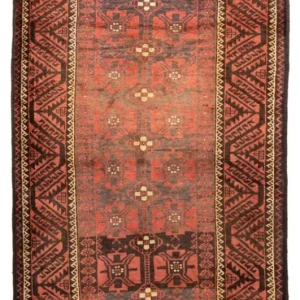 Løper Balutsj-teppe - 225 x 123 cm - lys rød