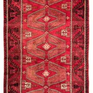 Løper Balutsj-teppe - 230 x 119 cm - rød