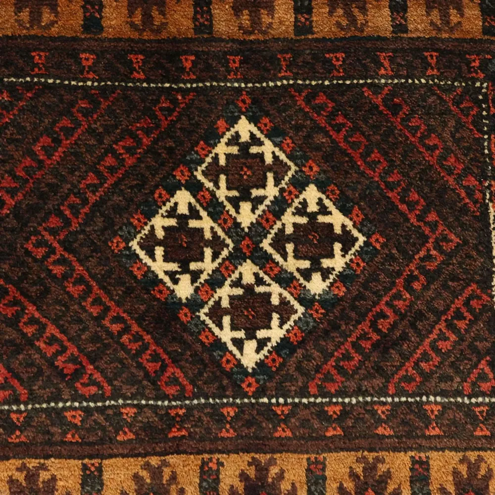 Løper Balutsj-teppe - 230 x 120 cm - brun