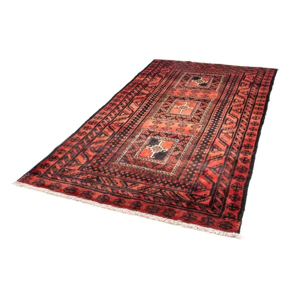 Løper Balutsj-teppe - 236 x 127 cm - rød