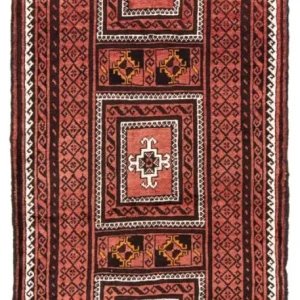 Løper Balutsj-teppe - 240 x 114 cm - rust