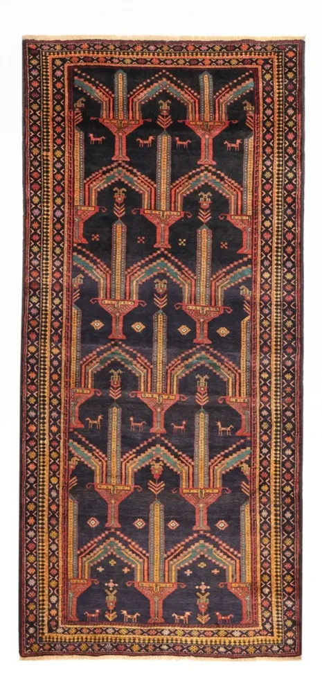 Løper Balutsj-teppe - 274 x 125 cm - mørkeblå