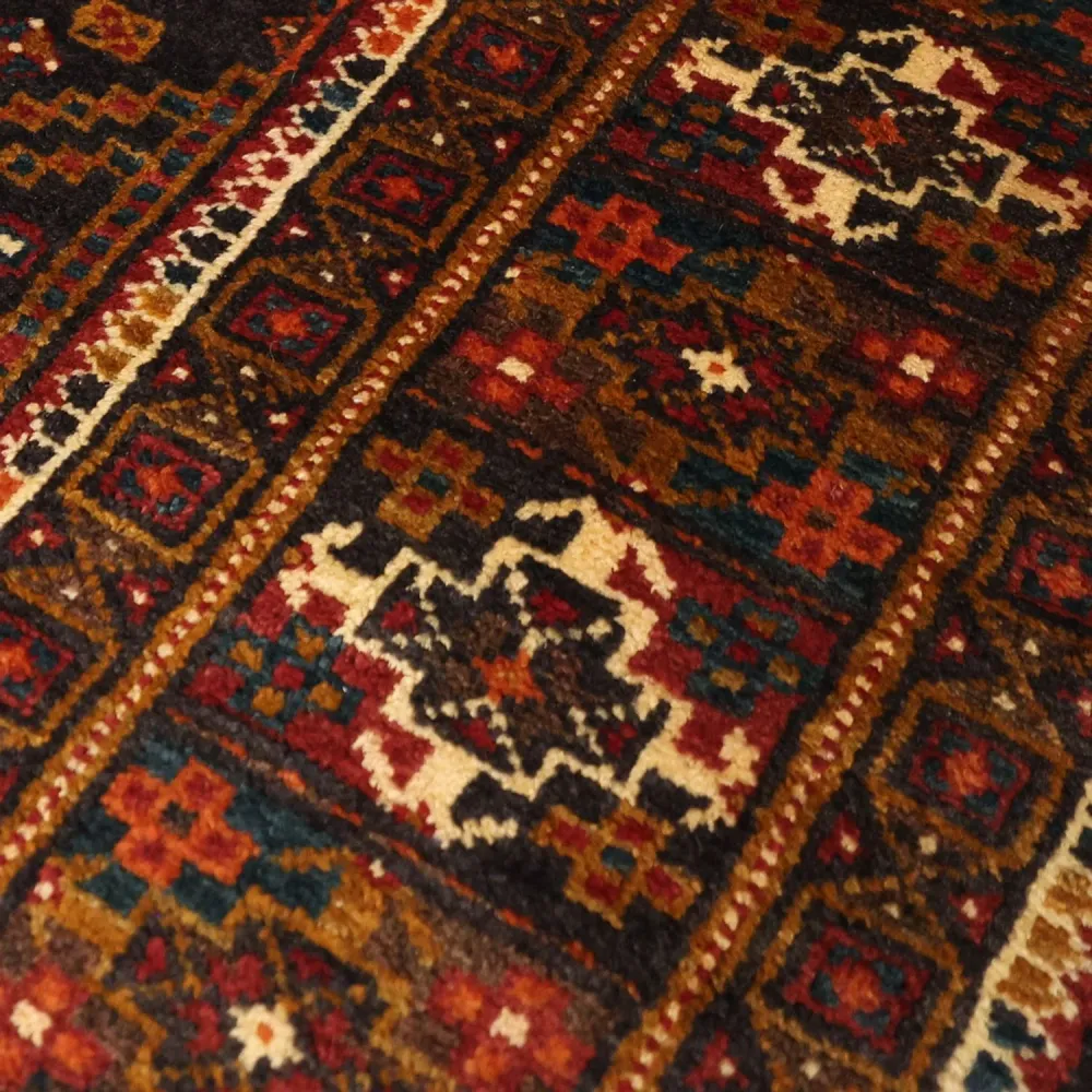 Løper Balutsj-teppe - 292 x 103 cm - mørk rød