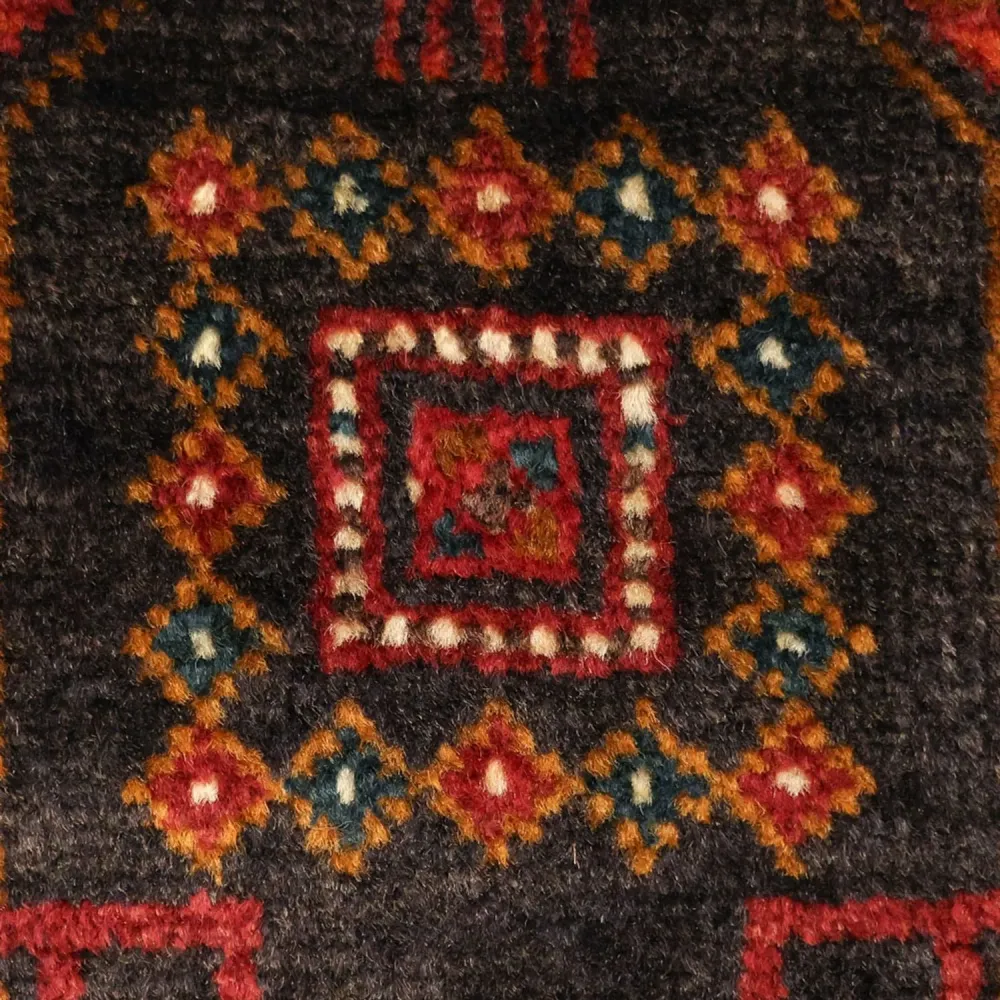 Løper Balutsj-teppe - 292 x 103 cm - mørk rød
