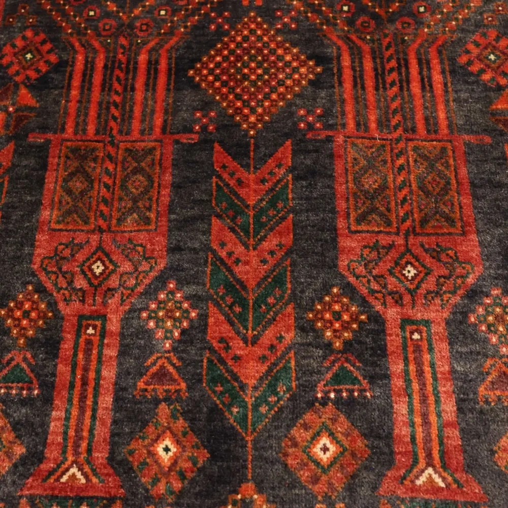 Løper Balutsj-teppe - 292 x 110 cm - mørk rød