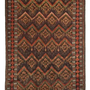 Løper Balutsj-teppe - 294 x 141 cm - mørk beige