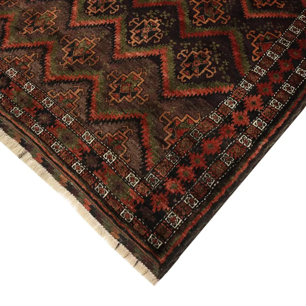 Løper Balutsj-teppe - 294 x 141 cm - mørk beige