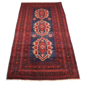 Løper Balutsj-teppe - 294 x 142 cm - blå